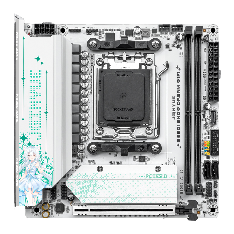 JGINYUE B850i Snow Dream WiFi  - Nas Motherboard 8 Sata Mini Itx recension och pris