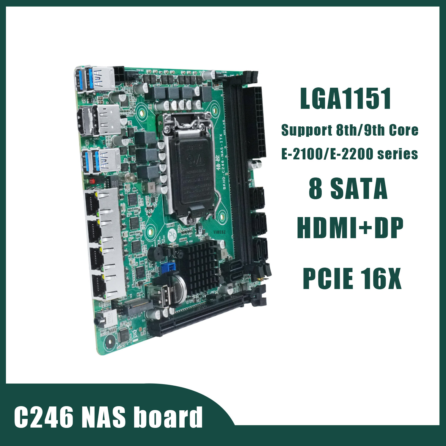 C246 NAS Motherboard 8 SATA 3. - Nas Motherboard 8 Sata Mini Itx recension och pris