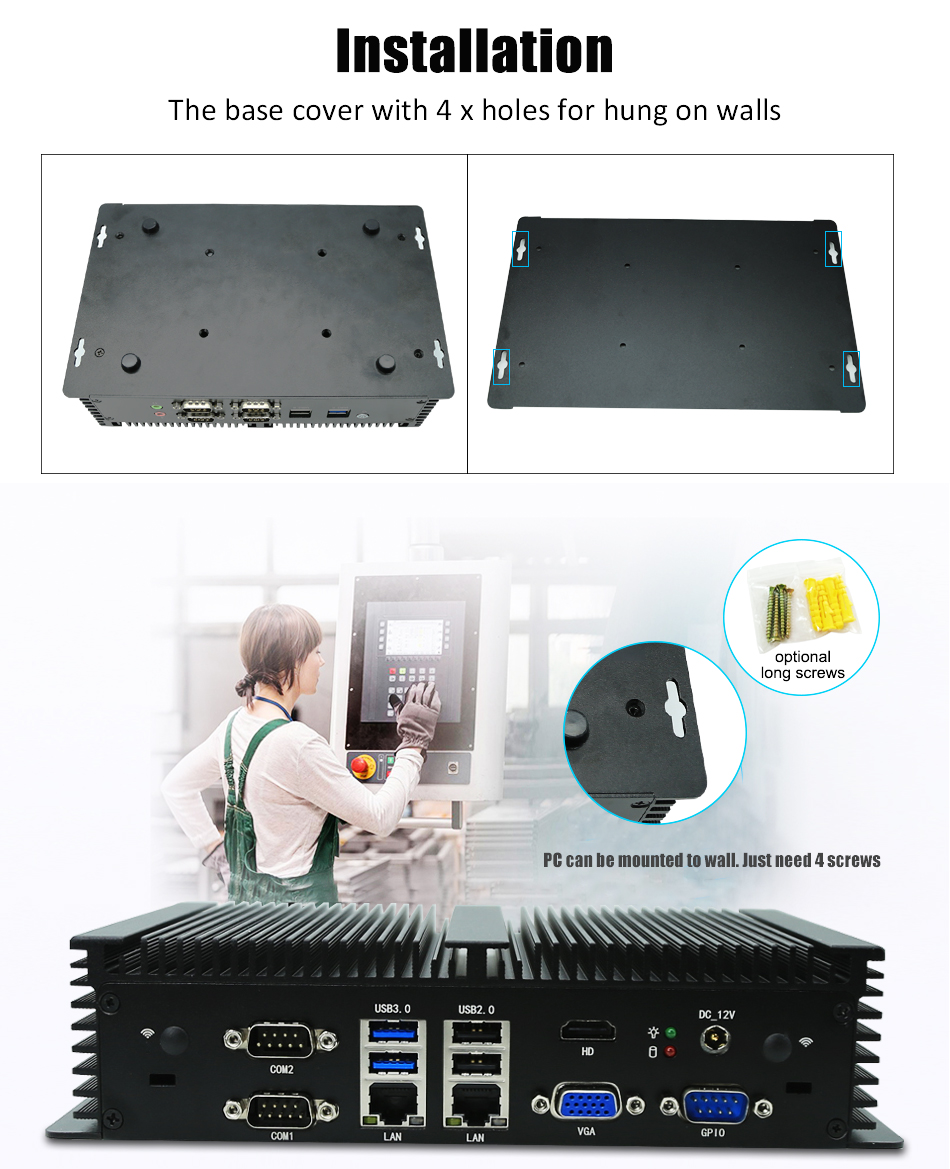 Fanless Embedded PC Intel Core - Fanless Industrial Pc Rs485 Core I7 recension och pris