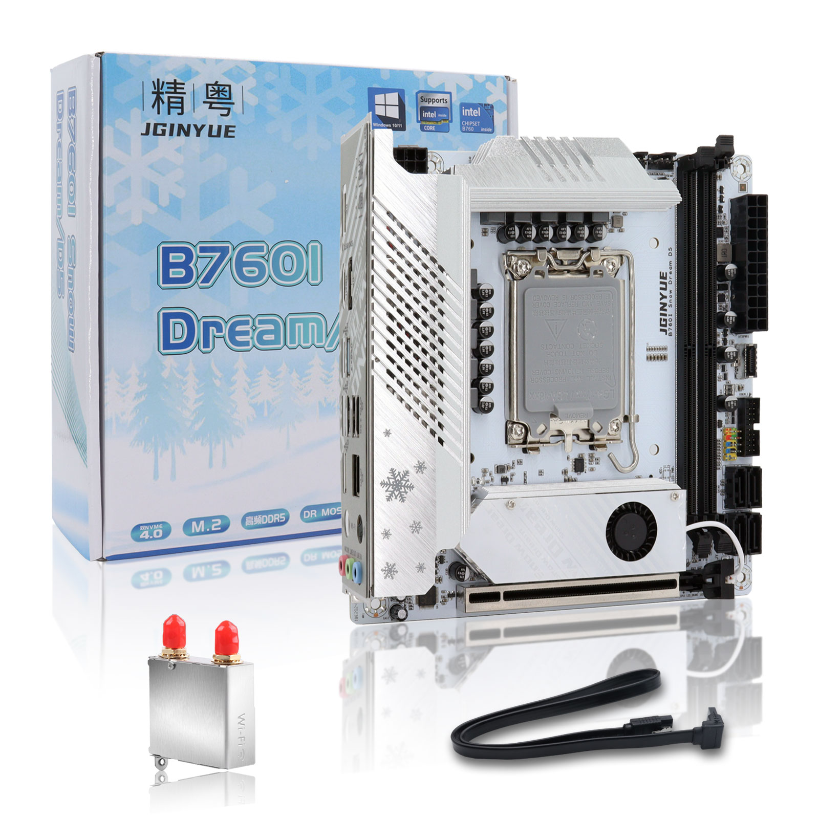 JGINYUE B760 Motherboard Mini  - Lga1700 Itx Motherboard Ddr5 recension och pris