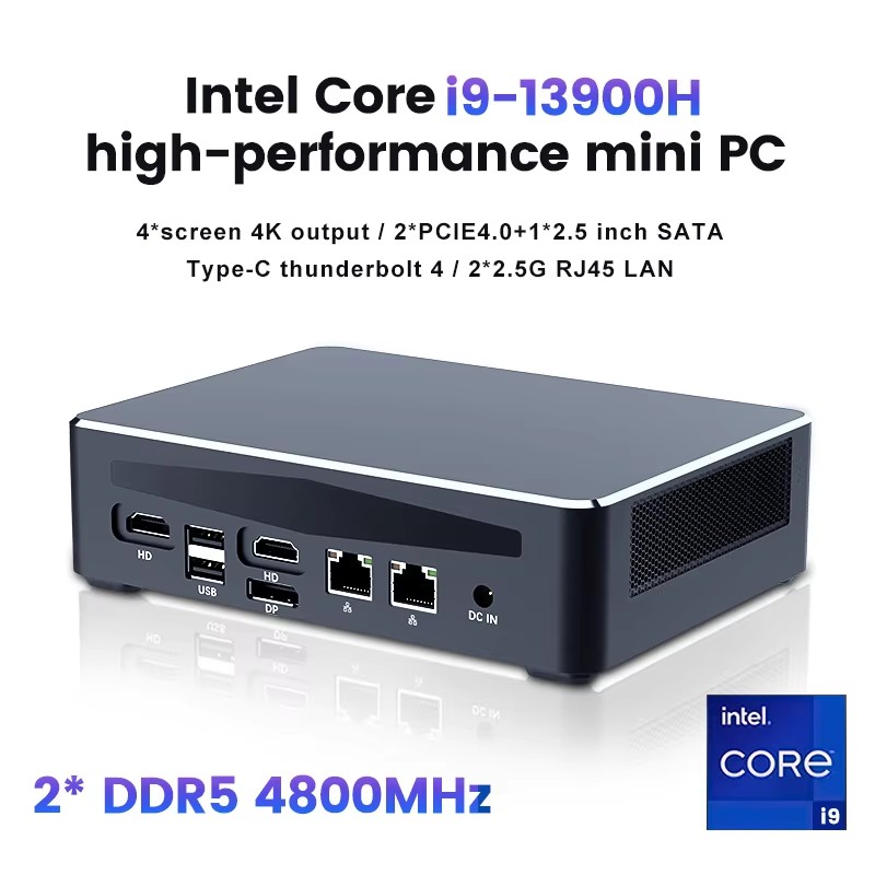 Topton Gaming 4 NAS Mini PC Co - Intel Core I9 13900H Mini Pc recension och pris